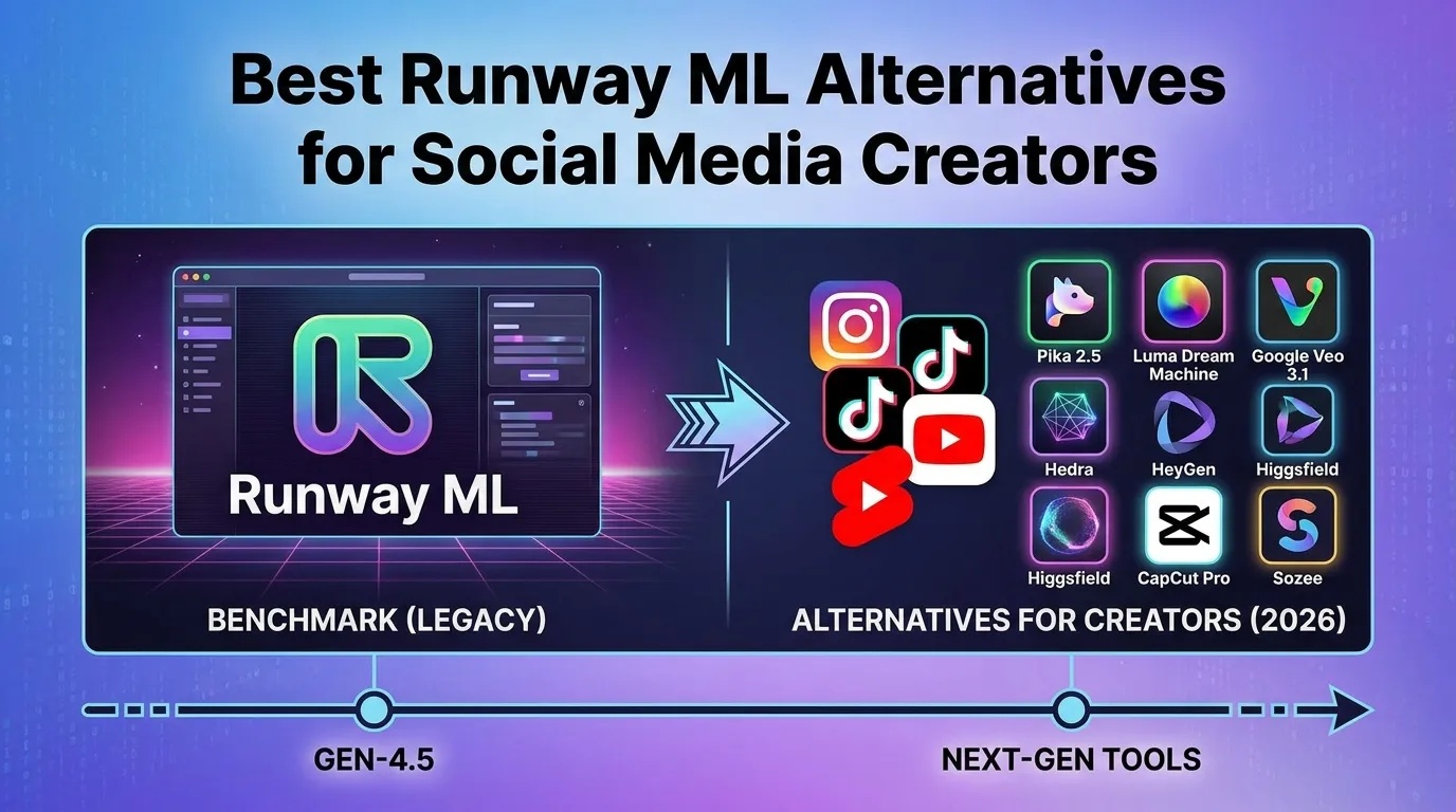 Best Runway ML Alternatives for Social Media Creators