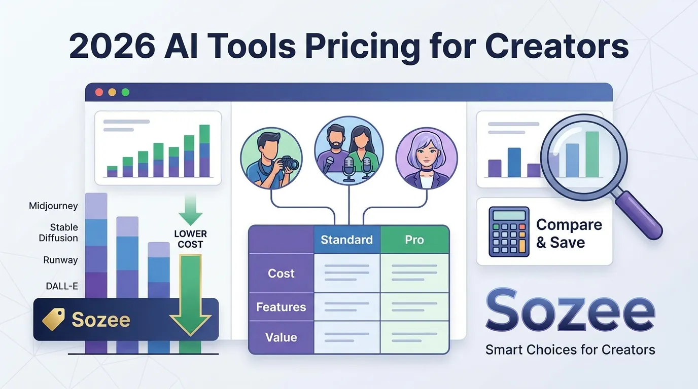 Compare Pricing of Top AI Tools for Creators in 2026