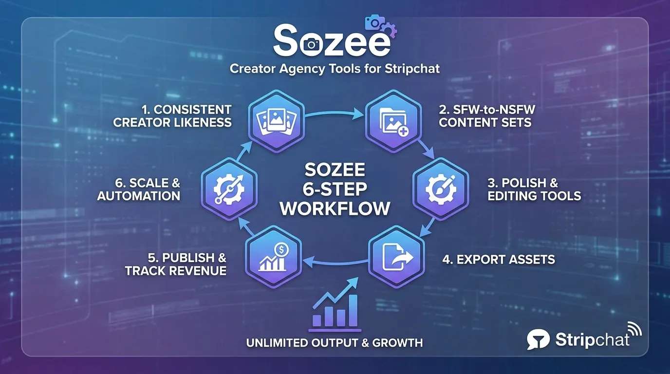 Creator Agency Tools for Stripchat: Sozee's 6-Step Workflow