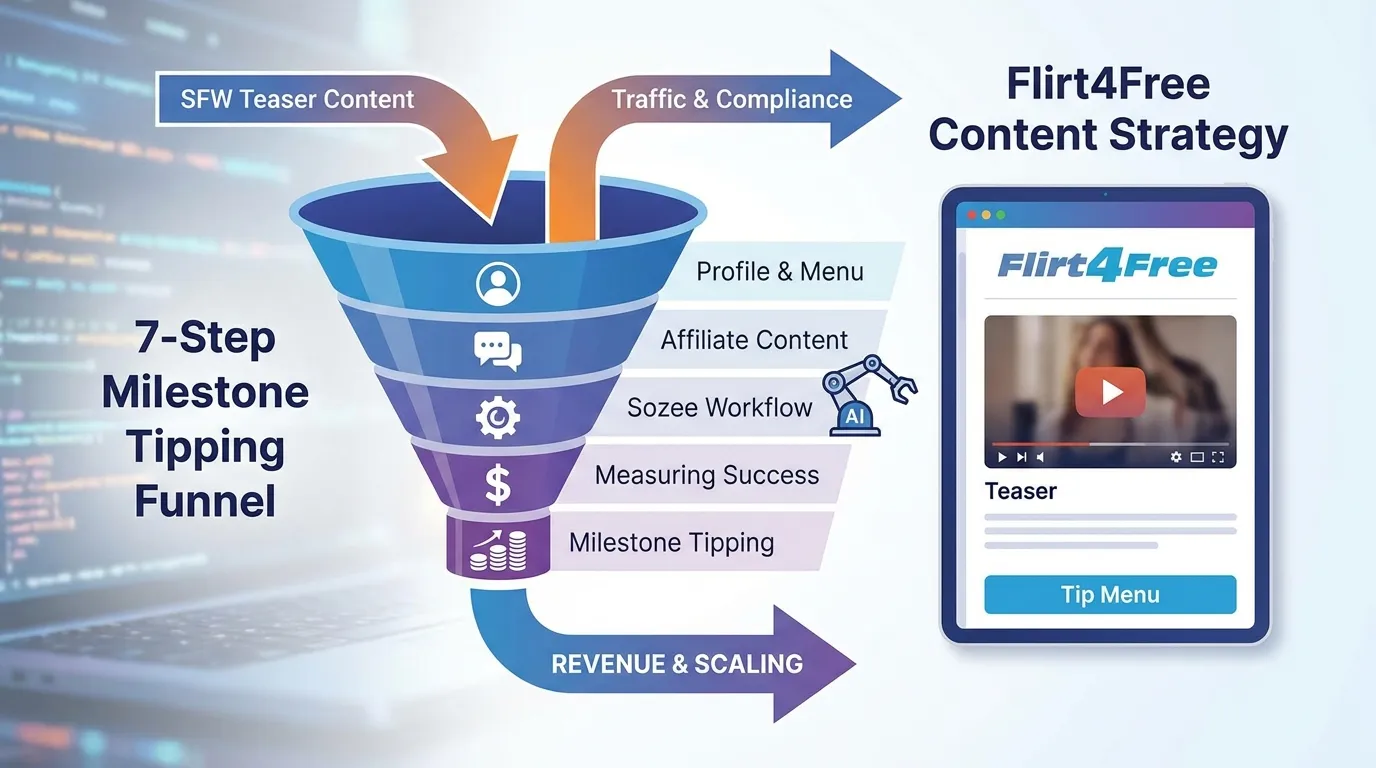 Flirt4Free Content Strategy: 7-Step Milestone Tipping Funnel