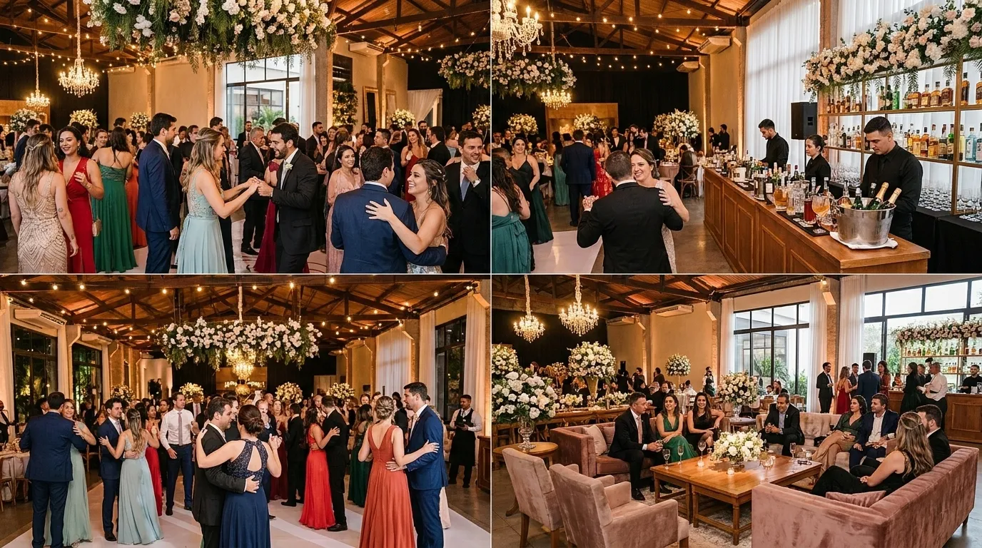Galpão para eventos de luxo no Brooklin em São Paulo