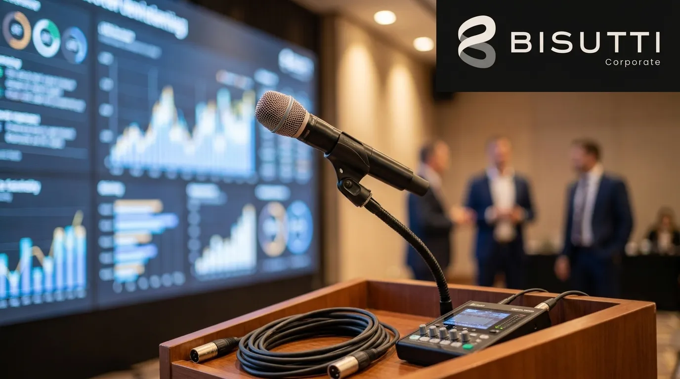 Tecnologia audiovisual de ponta em eventos corporativos