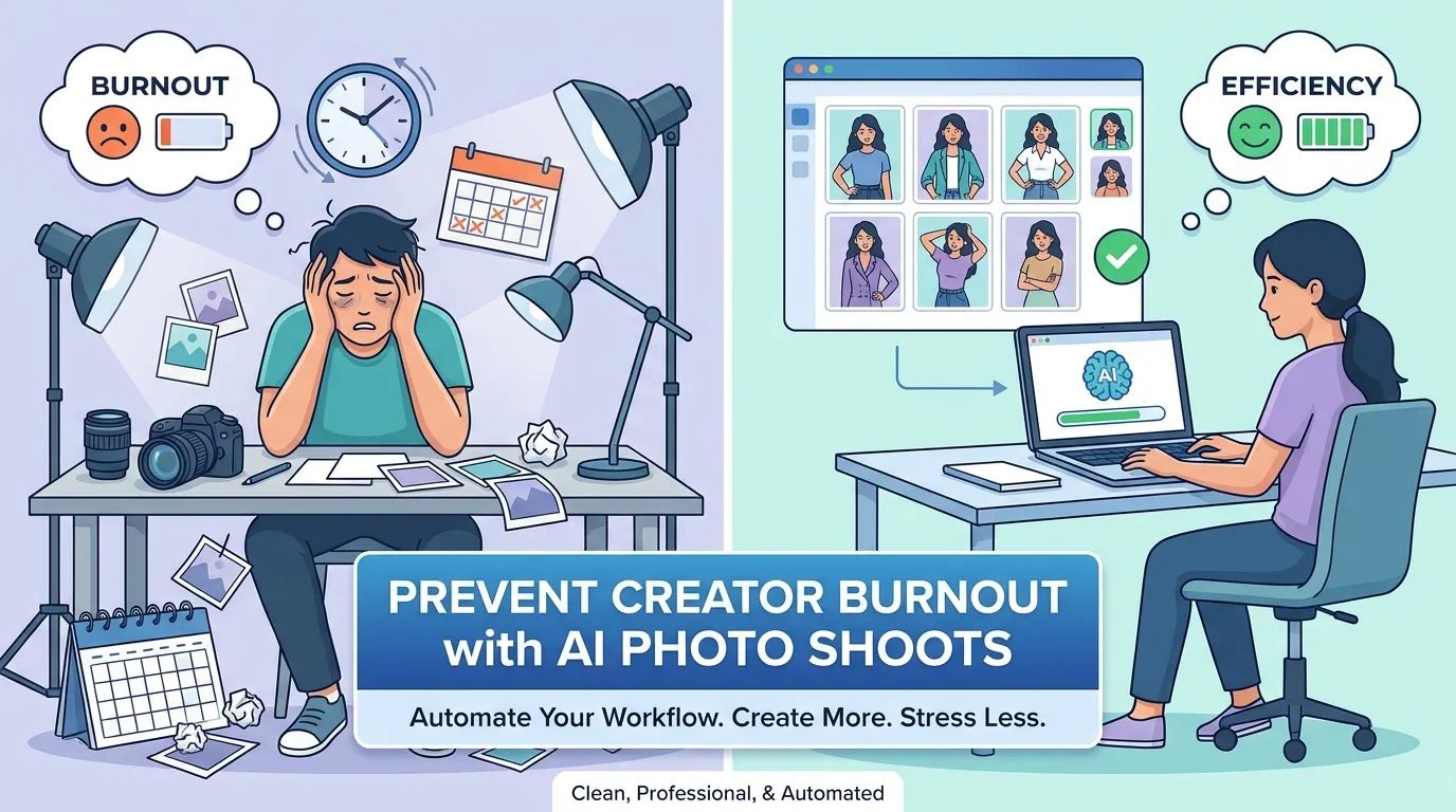 How to Prevent Creator Burnout with AI Photo Shoots
