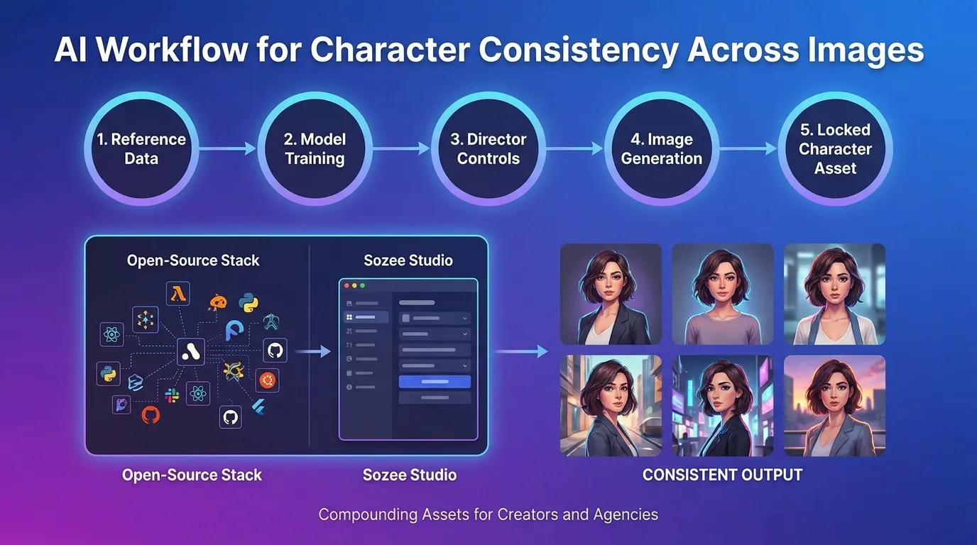 AI Workflow for Character Consistency Across Images