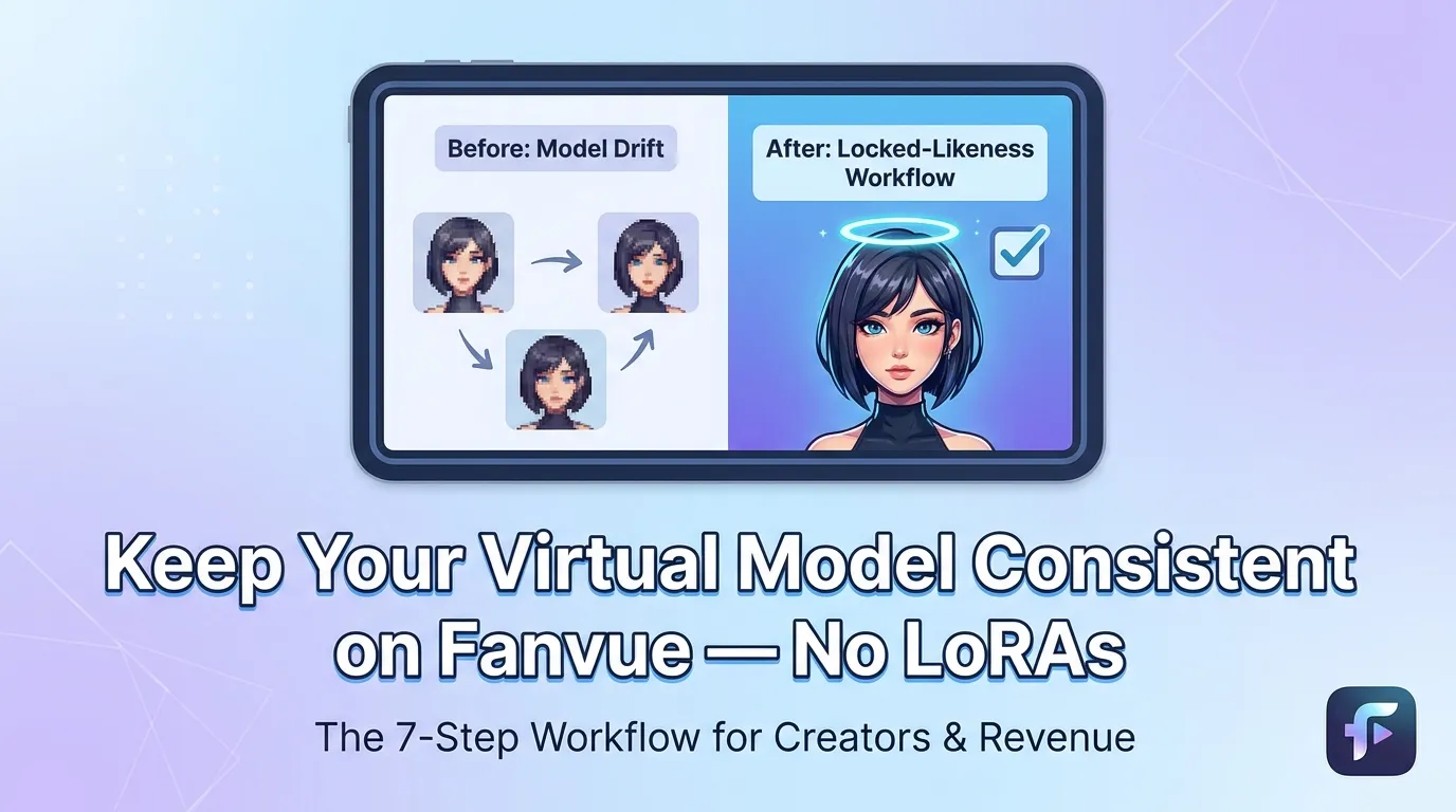 Keep Your Virtual Model Consistent on Fanvue — No LoRAs