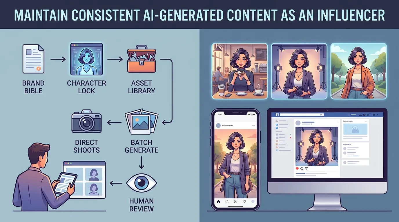 Maintain Consistent AI-Generated Content as an Influencer
