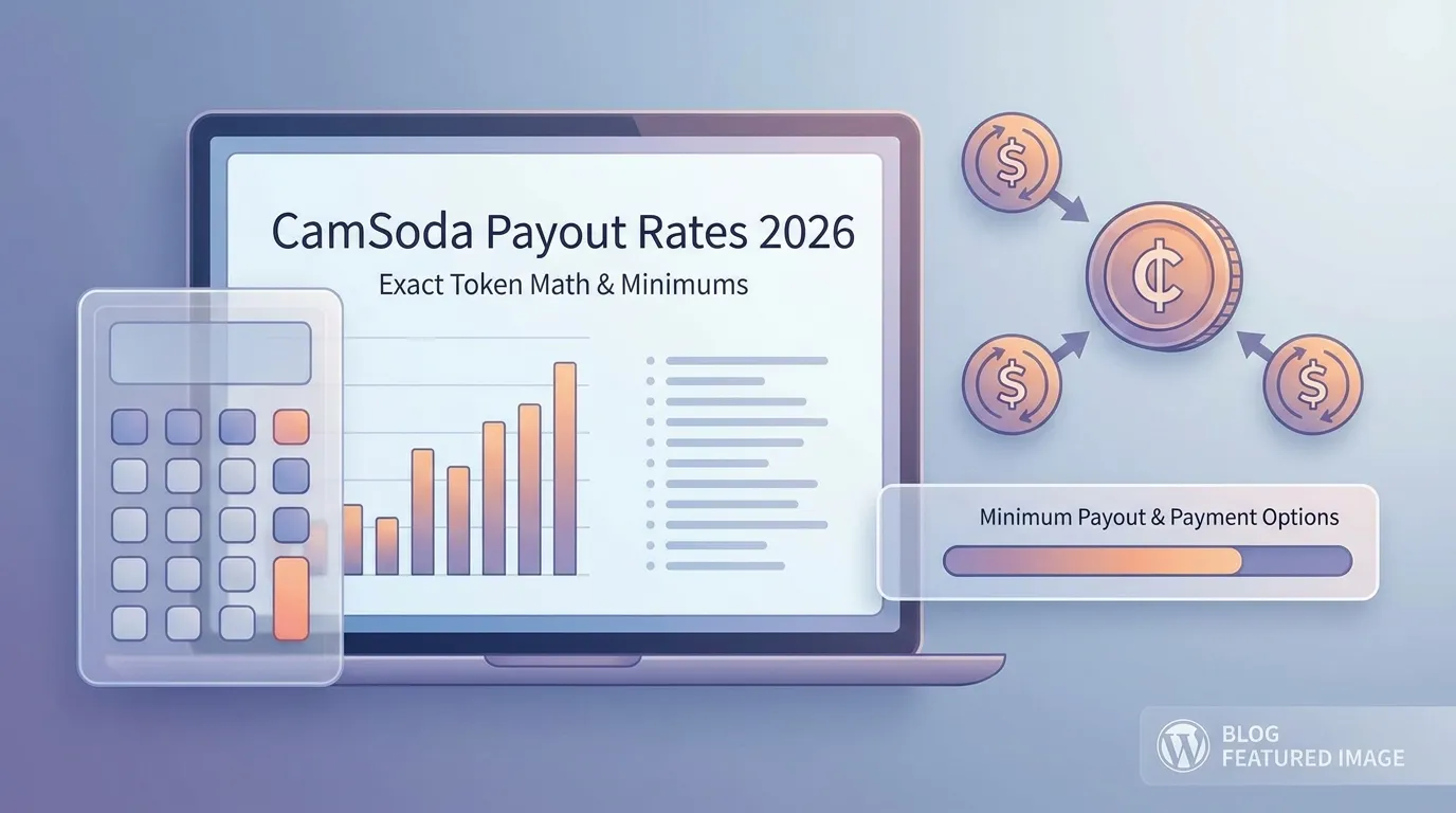 CamSoda Payout Rates 2026: Exact Token Math & Minimums
