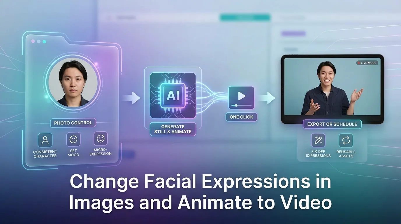 Change Facial Expressions in Images and Animate to Video