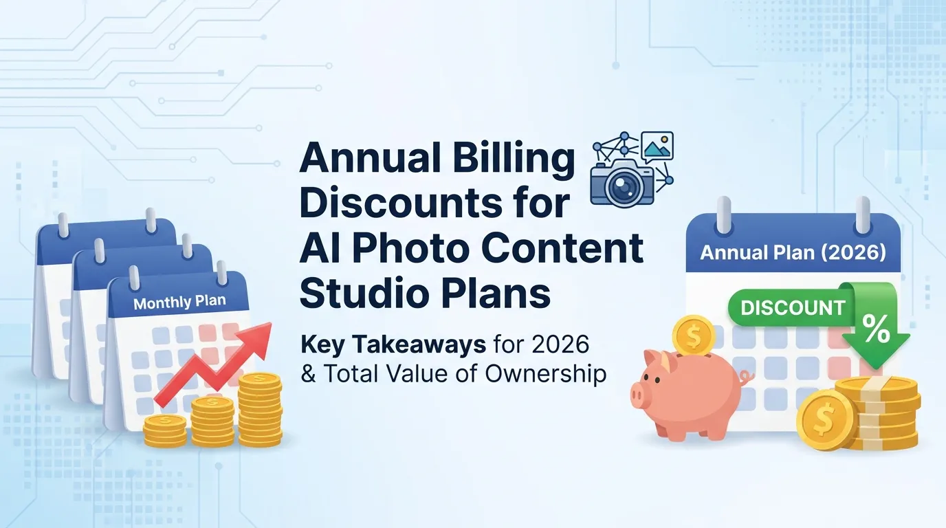 Annual Billing Discounts for AI Photo Content Studio Plans