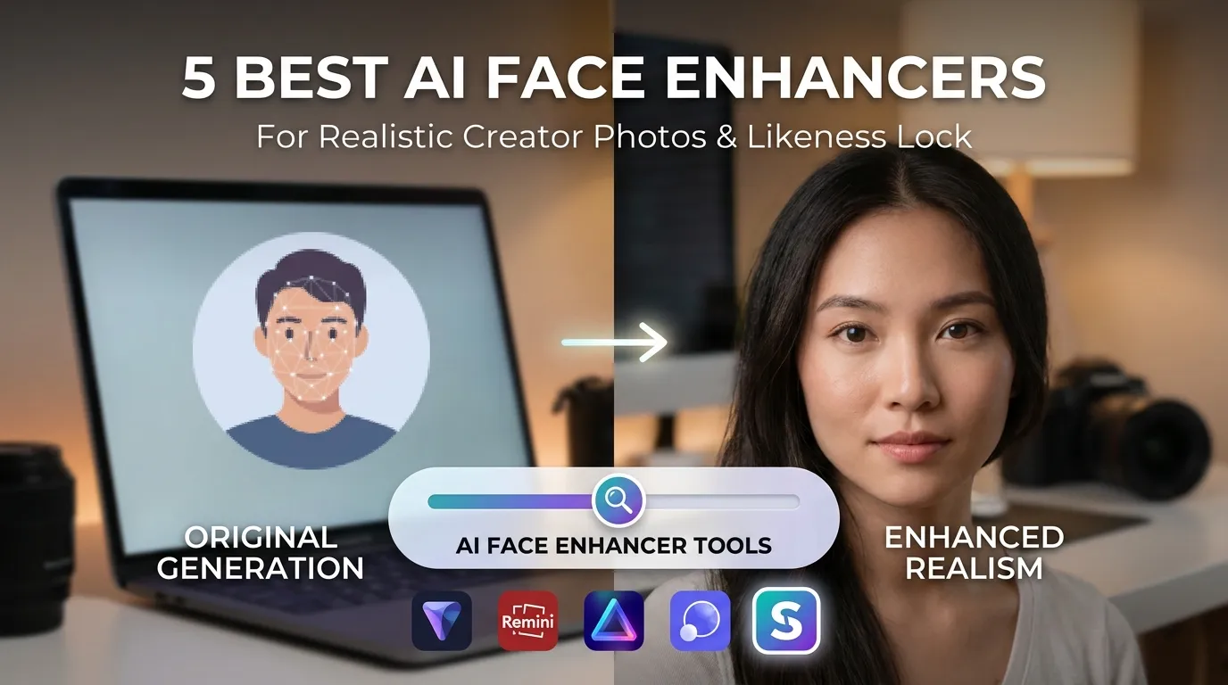 5 Best AI Face Enhancers for Realistic Creator Photos
