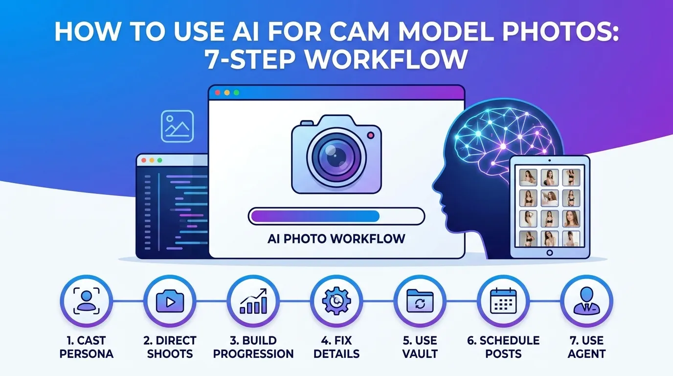 How to Use AI for Cam Model Photos: 7-Step Workflow