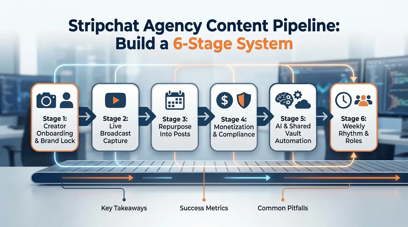 Stripchat Agency Content Pipeline: Build a 6-Stage System