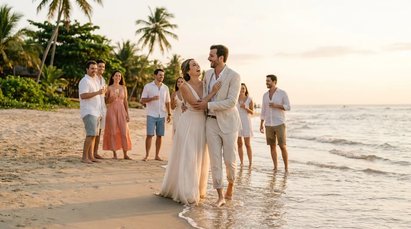 Ideias de ensaio pré-wedding em Trancoso na praia