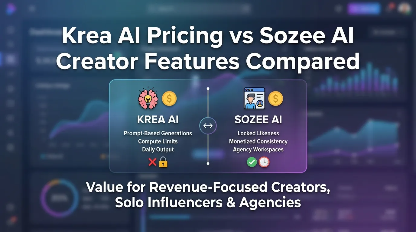 Krea AI Pricing vs Sozee AI Creator Features Compared