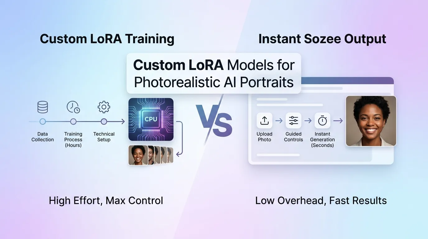 Custom LoRA Models for Photorealistic AI Portraits