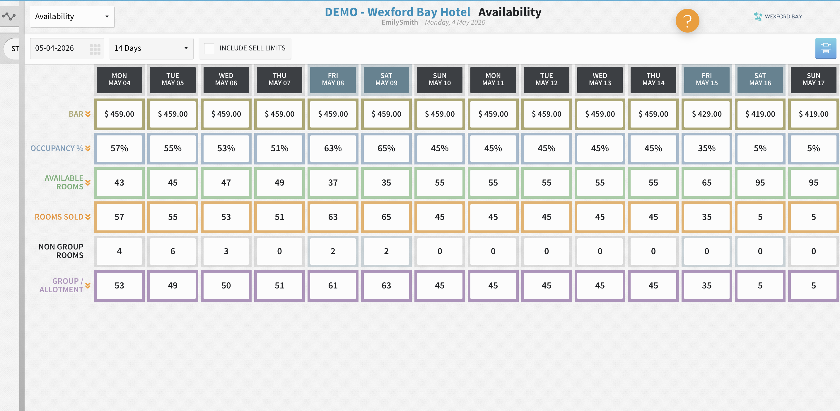 With Stayntouch, reservations are created, modified, and searched from one screen, with flexible day-use and hourly rate structures alongside conventional nightly rates.