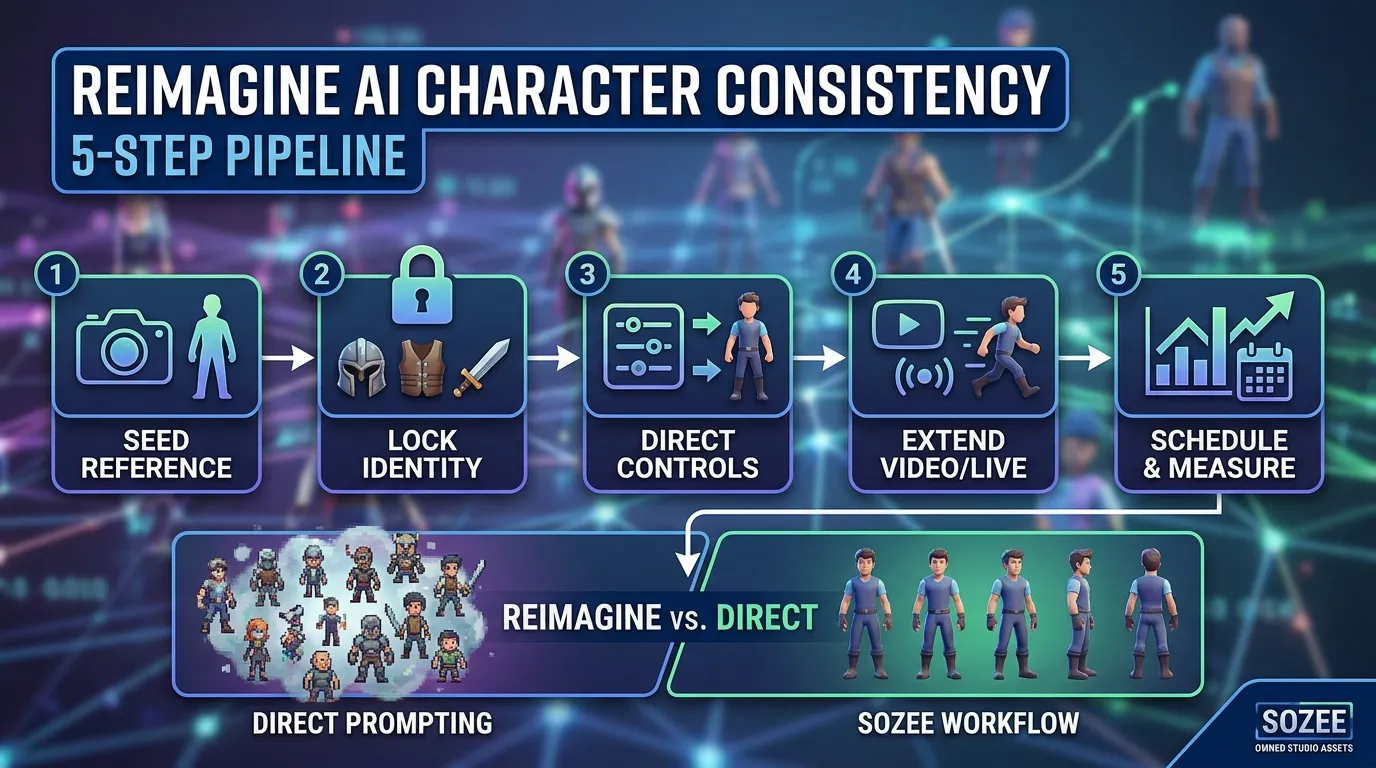 Reimagine AI Character Consistency: 5-Step Pipeline