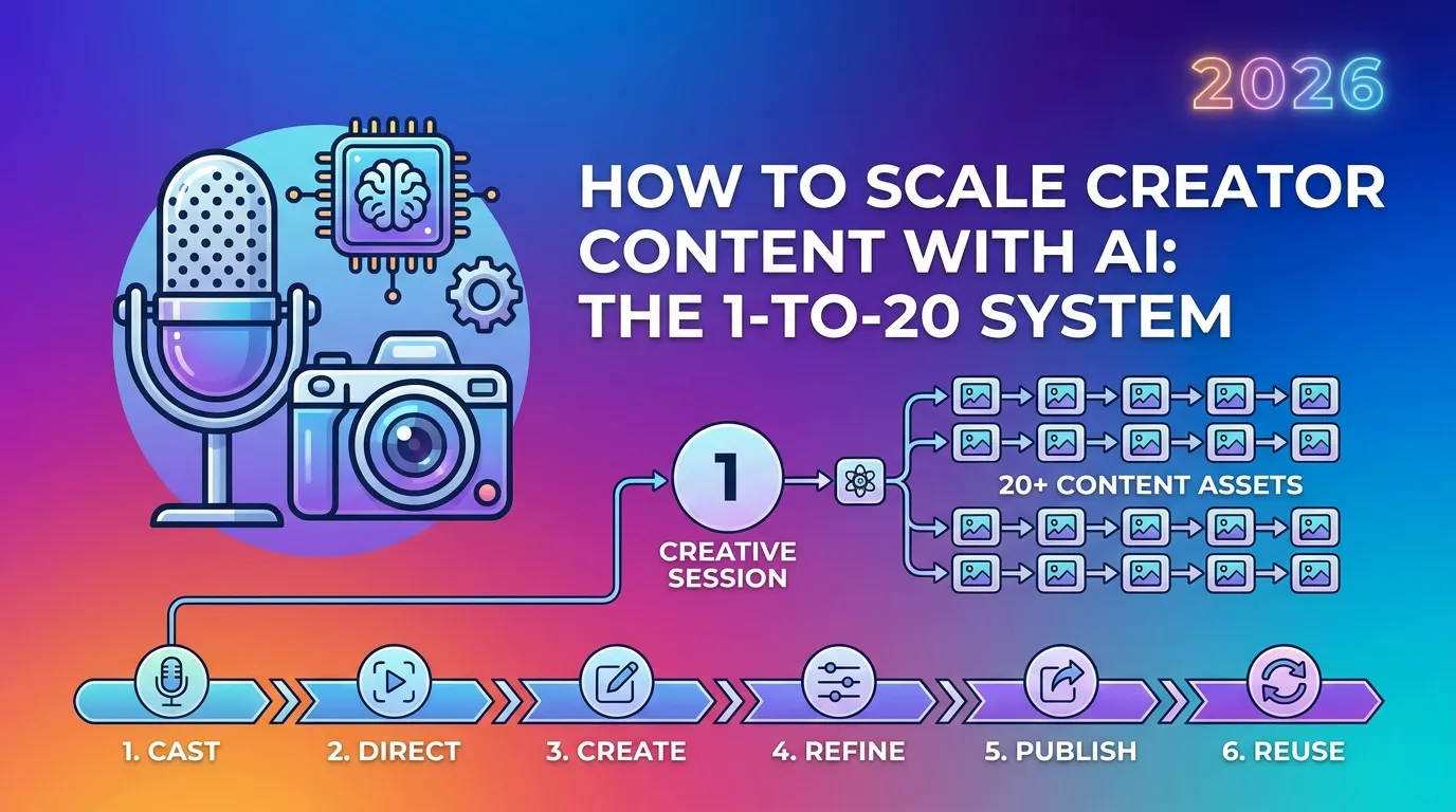 How to Scale Creator Content with AI: The 1-to-20 System