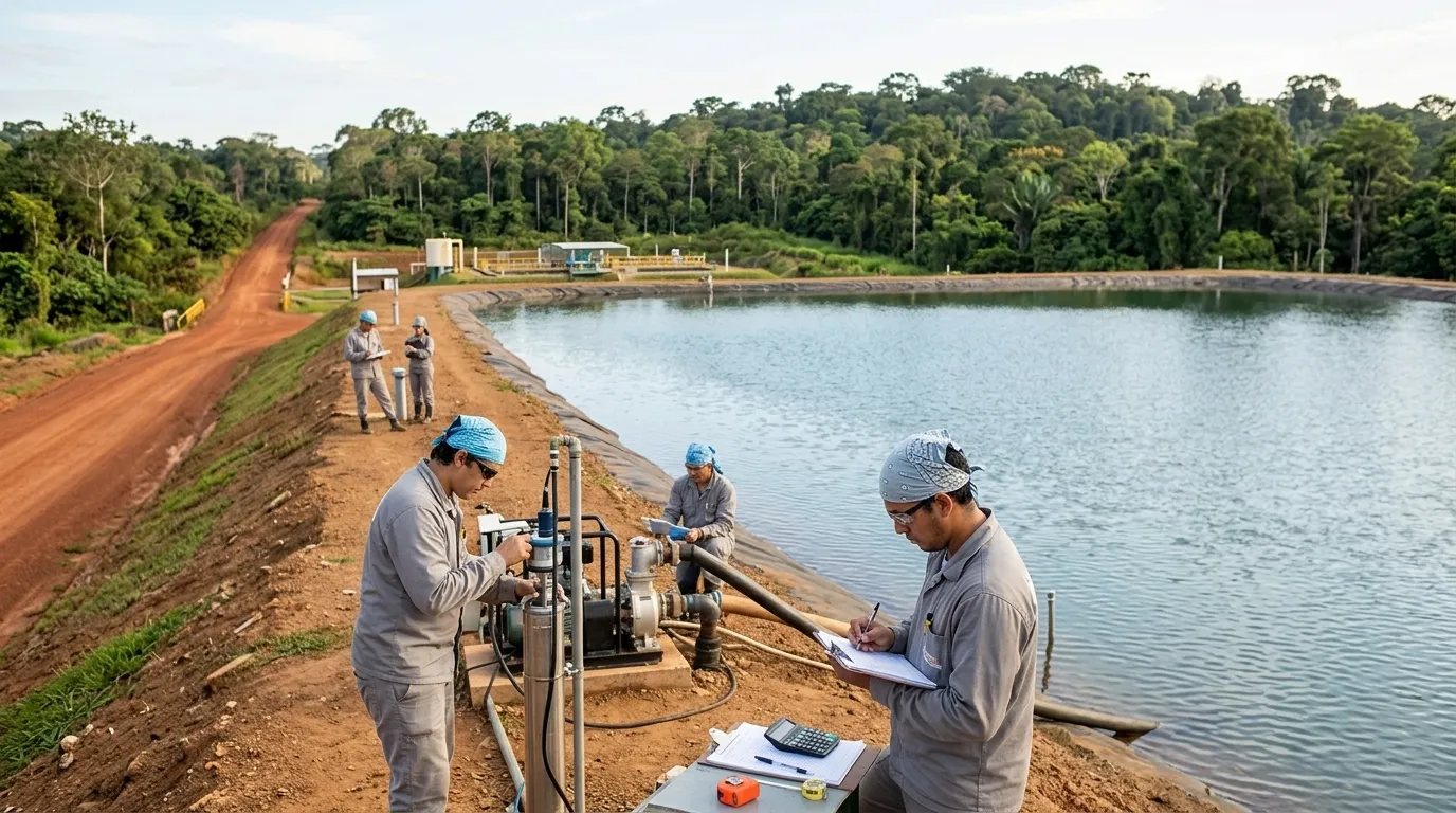 Uso da água em barragens de rejeitos de mineração