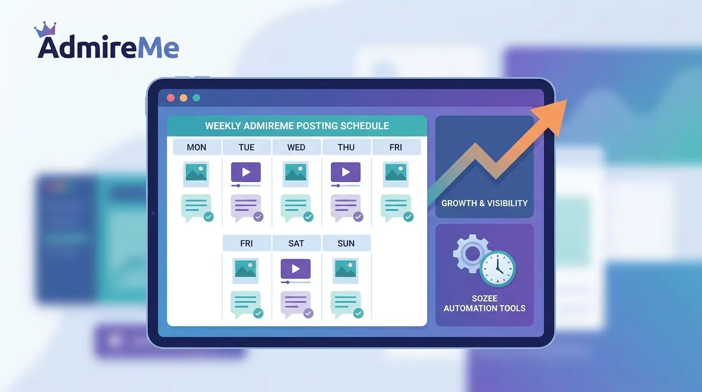 AdmireMe Posting Schedule: Build a Weekly Growth Plan