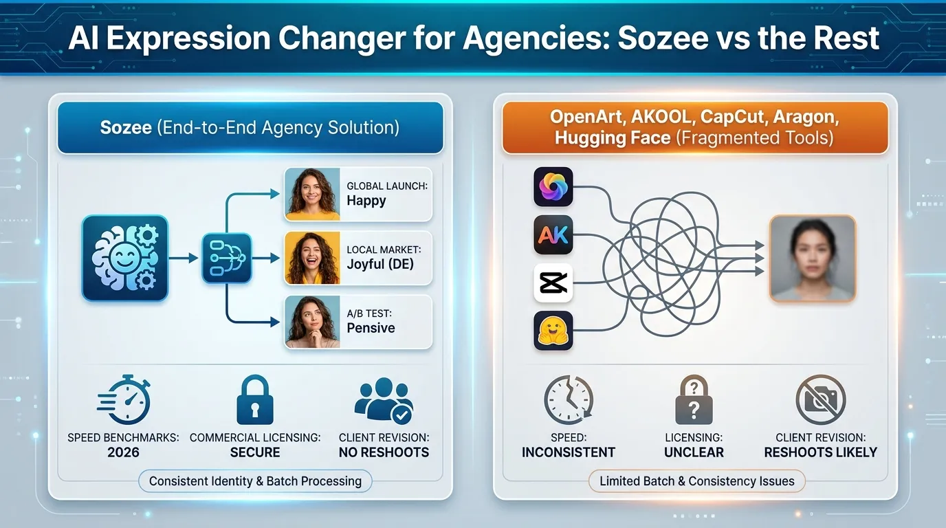 AI Expression Changer for Agencies: Sozee vs the Rest