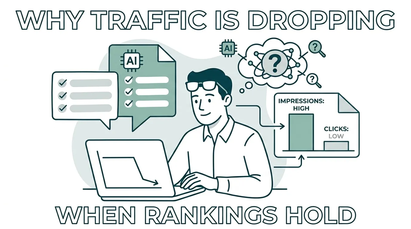 Why Your SEO Traffic Is Dropping Even When Rankings Hold