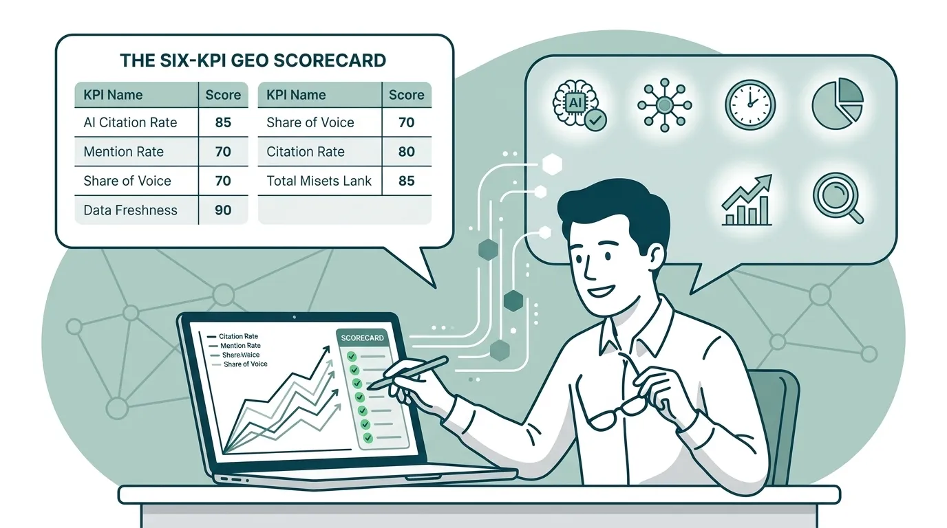 The Six-KPI GEO Scorecard for B2B AI Search Visibility