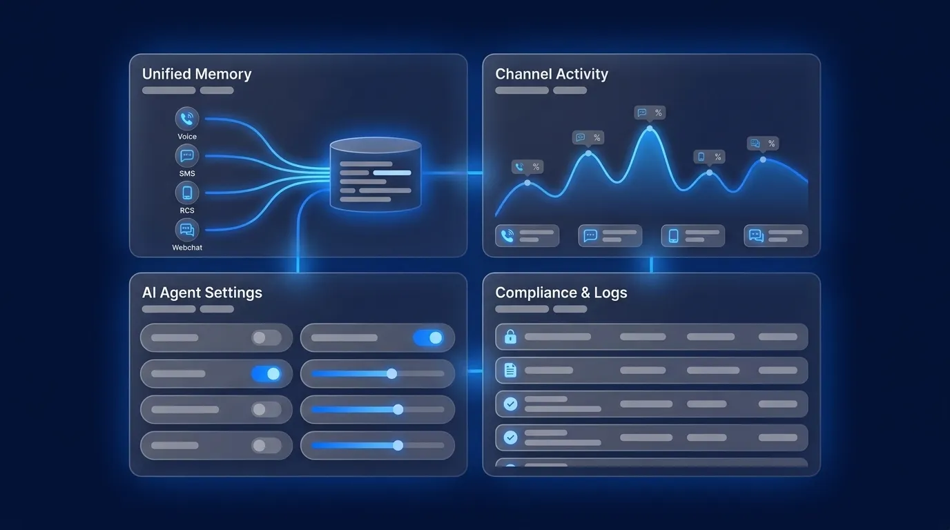 Conversational AI Omnichannel: Voice, SMS, RCS & Webchat