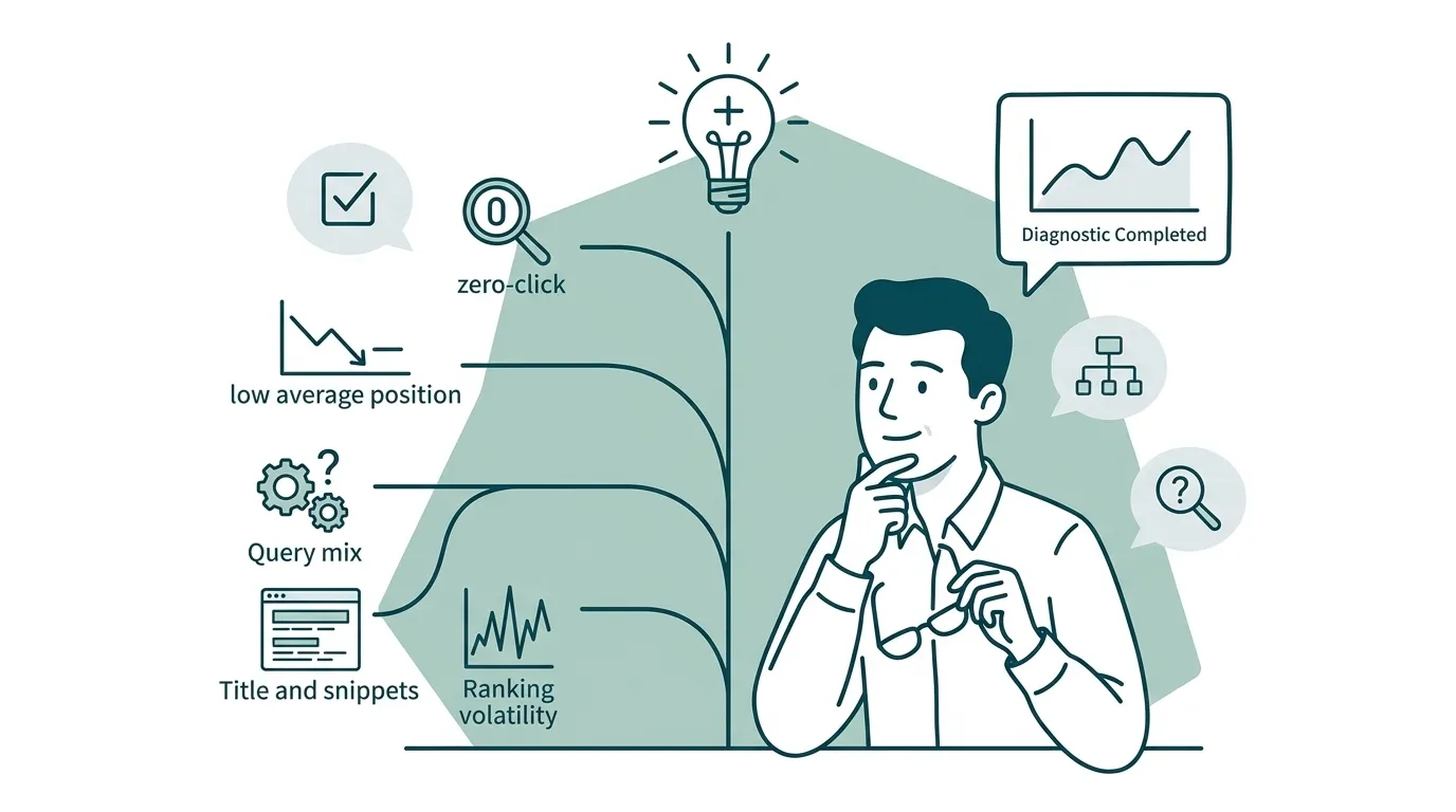Impressions Up, Clicks Down: A 5-Branch Diagnostic Playbook